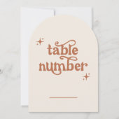 Boog Trouwtafel Nummers Kaart (Voorkant)