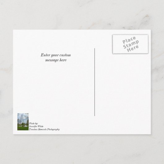 Boog van het park briefkaart (Achterkant)