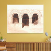 Boog van St. Georges de Boscherville Canvas Afdruk (Insitu (Woonkamer))