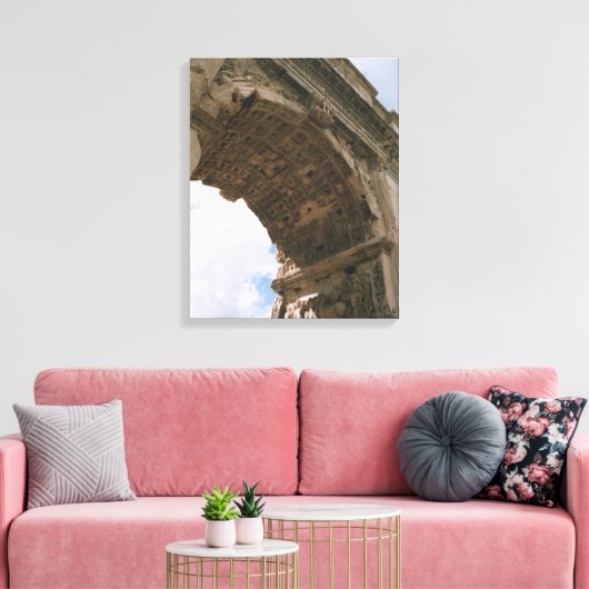 Boog van Titus, Rome - Ingewikkelde Canvas Print (Insitu (Woonkamer))