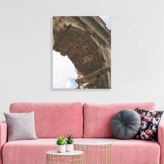 Boog van Titus, Rome - Ingewikkelde Canvas Print (Insitu (Woonkamer))