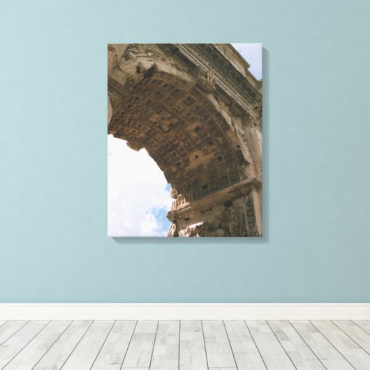 Boog van Titus, Rome - Ingewikkelde Canvas Print (Insitu (Houten vloer))