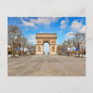 Boog van Triomf op Champs Elysees in Parijs, Frank Briefkaart