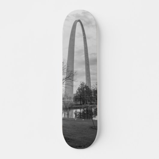 Boog vanuit het park Grayscale Persoonlijk Skateboard (Voorkant)