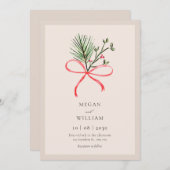 Boog verlaat bruiloft kaart (Voorkant / Achterkant)