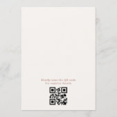 Boog Verliefd QR Code Bruidsuitnodiging Kaart (Achterkant)