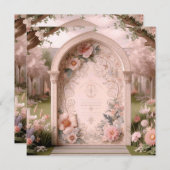 boog versierd feestdagenkaart (Voorkant / Achterkant)