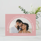 Boog Vorm Save the Date Huwelijksaankondiging (Staand voorkant)