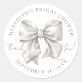 Boog Vrijgezellenfeest Dank u Ronde Sticker (Voorkant)