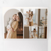 Boog Vrolijk Kerstivoor Foto Drievoud Drieluik Wenskaart (Binnenzijde eerst)