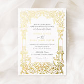  boog wijnstokken Ornament Lijst echt goud Folie Uitnodiging