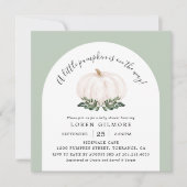 Boog Witte Pompoen Herfst Baby Shower Vierkant Kaart (Voorkant)