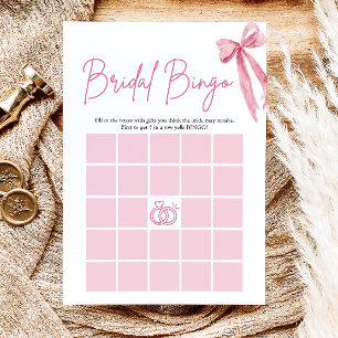 Boog Ze Bindt de Knoop Bruidsbruiloft Bingo Spel Kaart