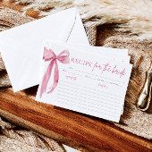 Boog Ze is de Knoop Vrijgezellenfeest Recept Kaart