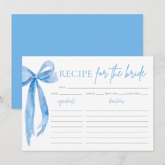 Boog Ze is de Knoop Vrijgezellenfeest Recept Kaart (Voorkant / Achterkant)