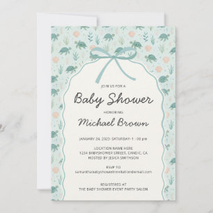 Boog Zeeschildpad Oceaan Baby Shower Kaart