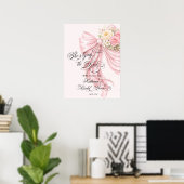 Boog Zij Knoopt de Knoop Bruidsfeest Welkom Poster (Thuiskantoor)