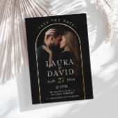 Boog Zwart-wit Elegantie Folie Uitnodiging