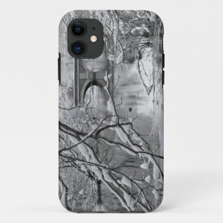 Boogbrug over bevroren rivier in de winter Case-Mate iPhone case