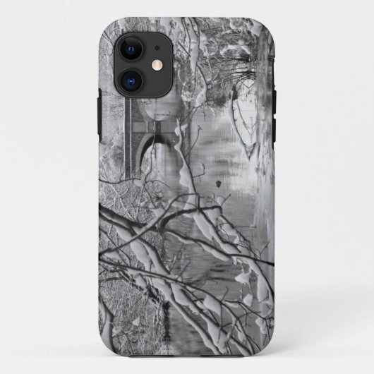 Boogbrug over bevroren rivier in de winter Case-Mate iPhone case (Achterkant)