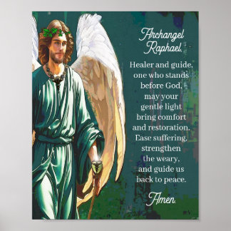 Boogengel Rafaël Genezingsgebed Muur Kunstprint Poster