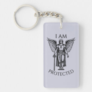 Boogengel St Michael Ik Ben Beschermd Sleutelhange Sleutelhanger