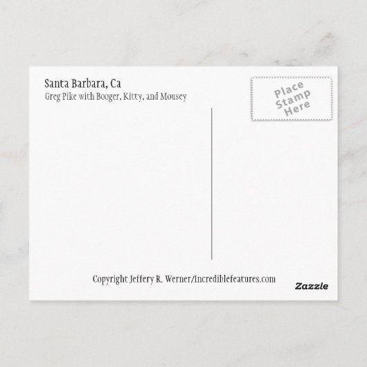 Booger, Kat en Mousey Briefkaart (Achterkant)