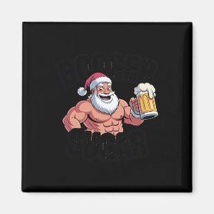 Booger Sugar Santa Funny Muscular Christmas Meme B Magneet