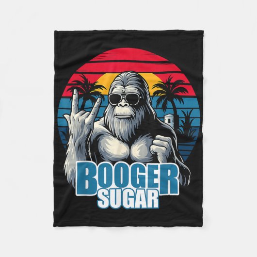 Booger Sugar Sasquatch Grappige Gorilla Bigfoot Fleece Deken (Voorkant)