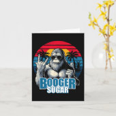 Booger Sugar Sasquatch Grappige Gorilla Bigfoot Kaart (Gele Bloem)