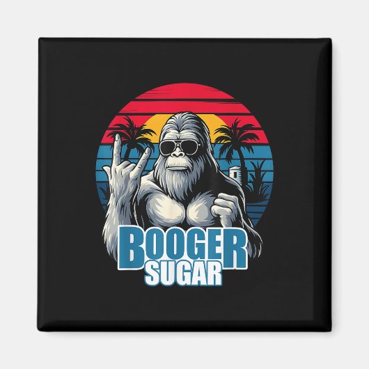 Booger Sugar Sasquatch Grappige Gorilla Bigfoot Magneet (Voorkant)