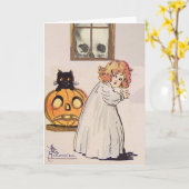 Boogeyman (de Vintage Kaart van Halloween) (Gele Bloem)