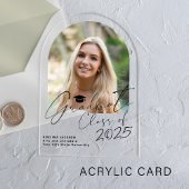 Boogfoto afstuderen script afstuderen jaar acryl uitnodigingen