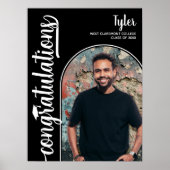 Boogfoto Afstuderen zwart Poster (Voorkant)