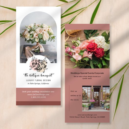 Boogfoto Bloemen Marketing Rack Kaart