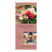 Boogfoto Bloemen Marketing Rack Kaart (Achterkant)