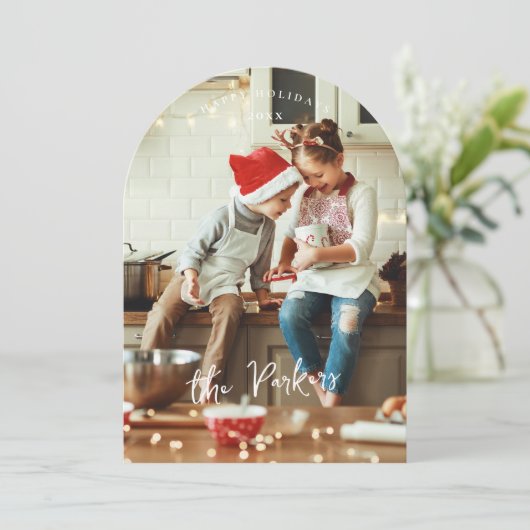 Boogfoto Collage Kerst Kaart (Staand voorkant)