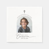 Boogfoto Eerste Communie Jongen Servet (Voorkant)