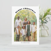 Boogfoto Kerst Platte Kerstkaart (Staand voorkant)