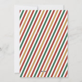 Boogfoto Merry Bright Retro Multicolor Stripes Feestdagenkaart (Achterkant)