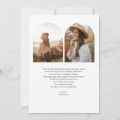 Boogfoto-script met hartafstudeerkaart bedankkaart (Achterkant)