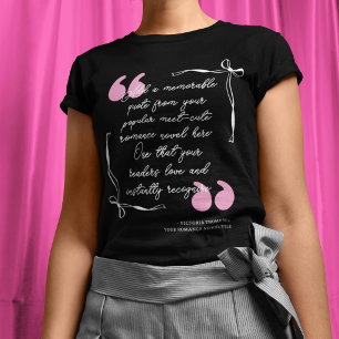 Boogframe Roze Aanhalingstekens Jouw Boek Citaten T-shirt