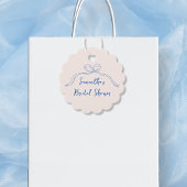 Booghand Getekend Iets Blauw Bruidsfeest Bedankjes Labels