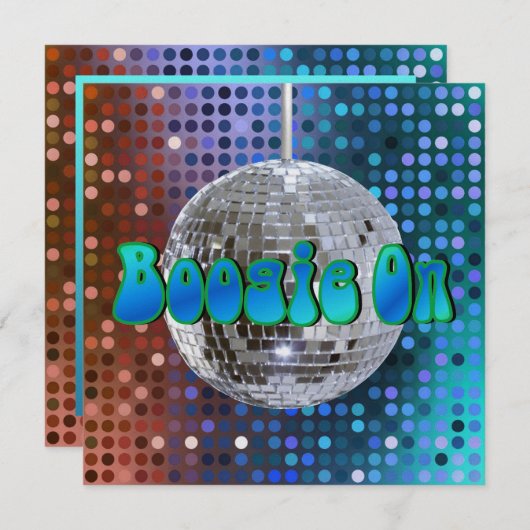 Boogie aan! 1 Uitnodigingen (Voorkant / Achterkant)