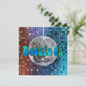 Boogie aan! 1 Uitnodigingen (Staand voorkant)