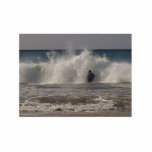 Boogie Boarding Mauna Kea Staand Fotobeeldje<br><div class="desc">15-voet golf in Hawaii januari 2011</div>