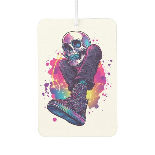 Boogie Bones � Funny 70s Disco Skull Luchtverfrisser (Voorkant)
