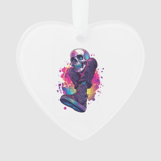 Boogie Bones � Grappige 70s Disco Schedel Ornament (voorkant)