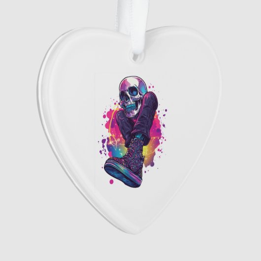 Boogie Bones � Grappige 70s Disco Schedel Ornament (voorkant)