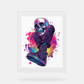 Boogie Botten - Funny 70s Disco Skull Acryl Bord (Voorkant)